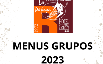 Menús para grupos, comidas empresa, diciembre 2023. La Panoya, Cenera, Mieres.